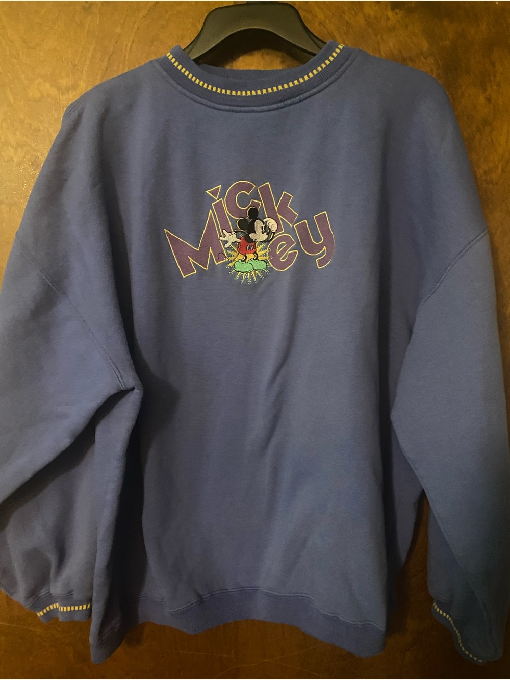 2xl Mickey Mouse Embroidered Sweatshirt